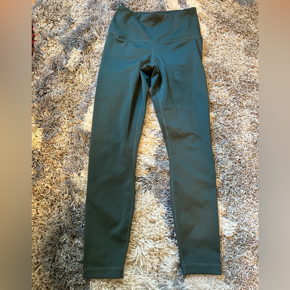 90 Degree Size Small Navy Green Workout Leggings